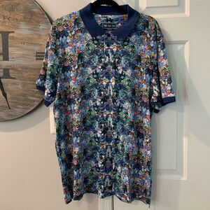 Charleston Threads Tropical Polo Shirt XL NWT